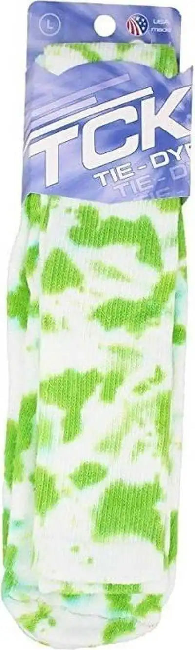 Tck Krazisox Tie Dye Knee High Socks - Lime White