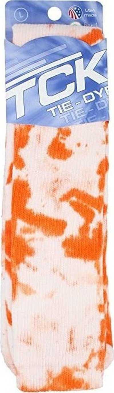Tck Krazisox Tie Dye Knee High Socks - Orange White