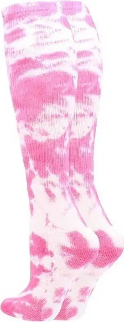 Tck Krazisox Tie Dye Knee High Socks - Pink White