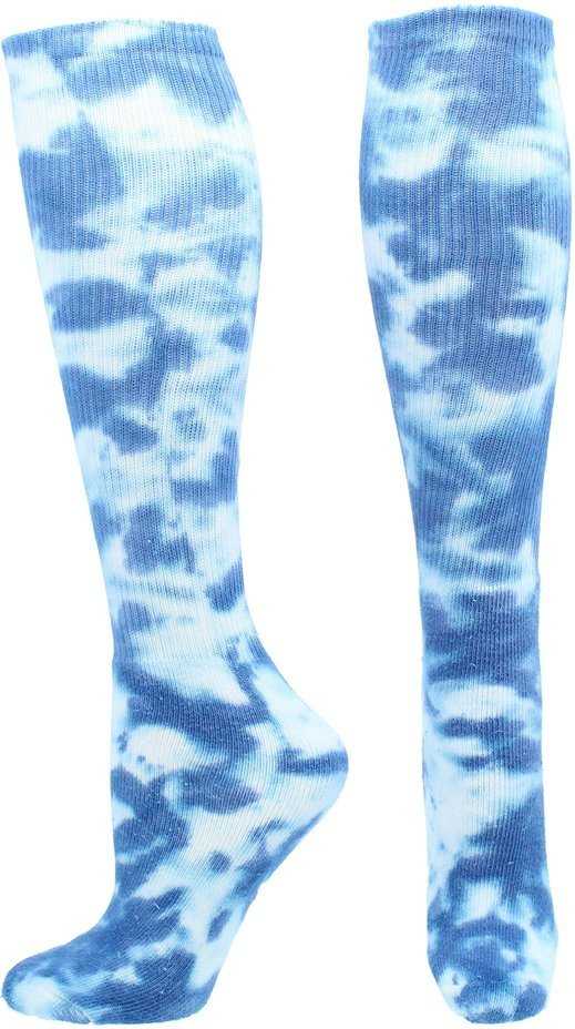 Tck Krazisox Tie Dye Knee High Socks - Royal White
