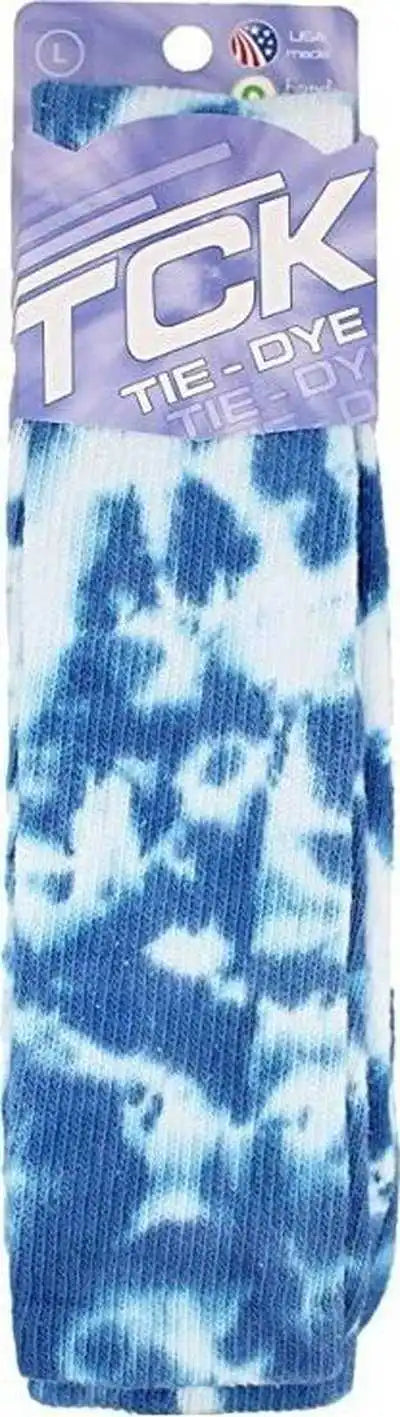 Tck Krazisox Tie Dye Knee High Socks - Royal White