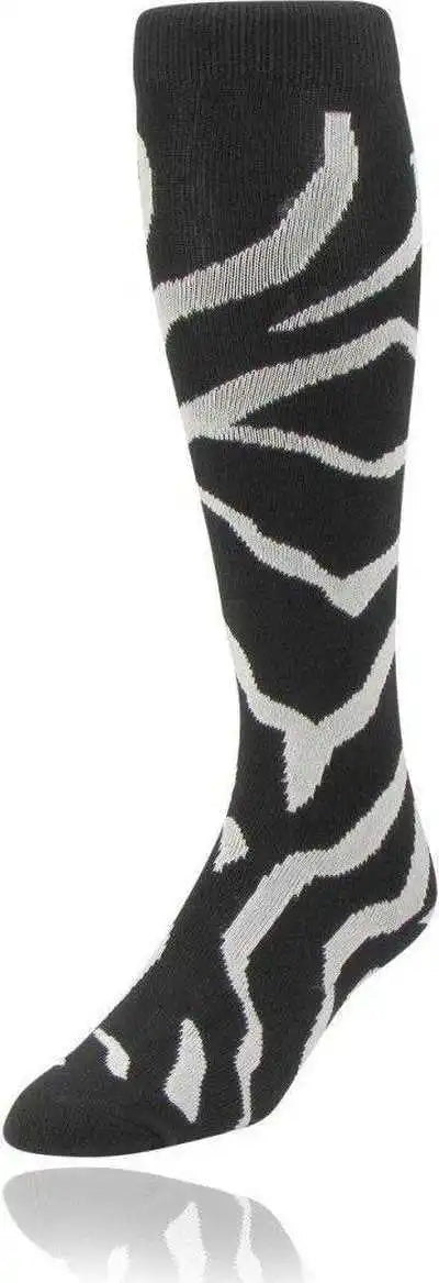 Tck Krazisox Zebra Knee High Socks - Black White