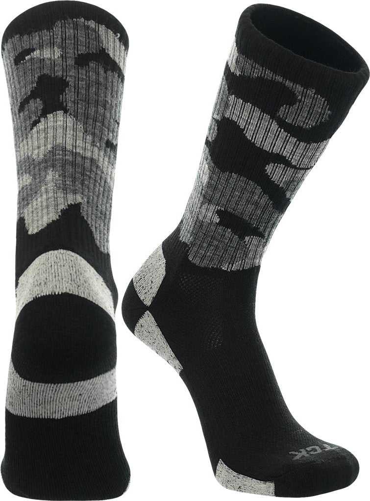 Tck Merino Wool Crew Socks - Black Camo