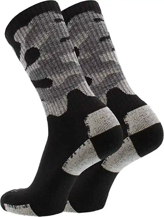 Tck Merino Wool Crew Socks - Black Camo
