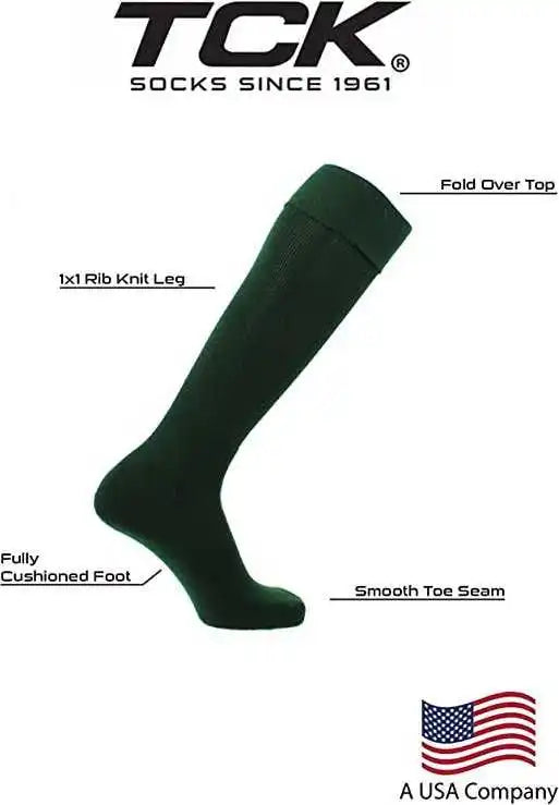 Tck Multisport Acrylic Knee High Tube Socks Dark Green