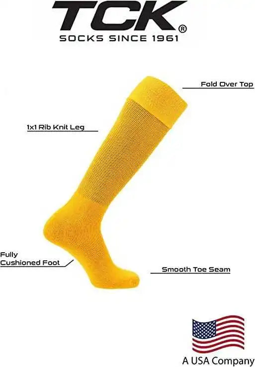 Tck Multisport Acrylic Knee High Tube Socks - Gold