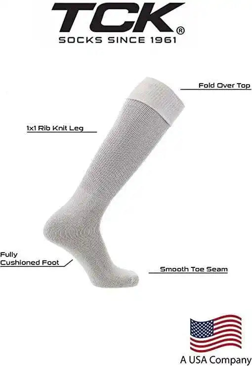 Tck Multisport Acrylic Knee High Tube Socks - Gray