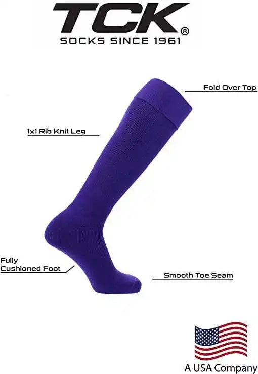 Tck Multisport Acrylic Knee High Tube Socks - Purple