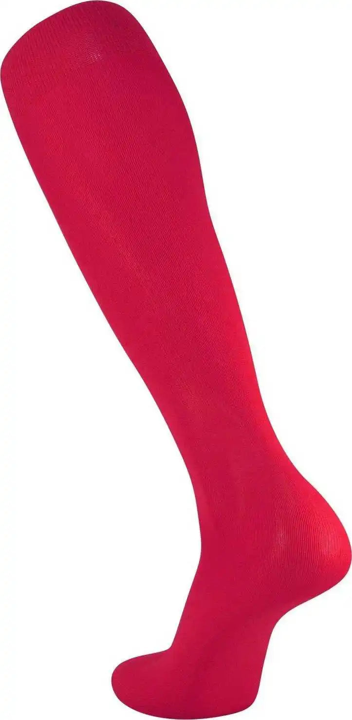 Tck Nylon Sanitary Knee High Socks- Scarlet