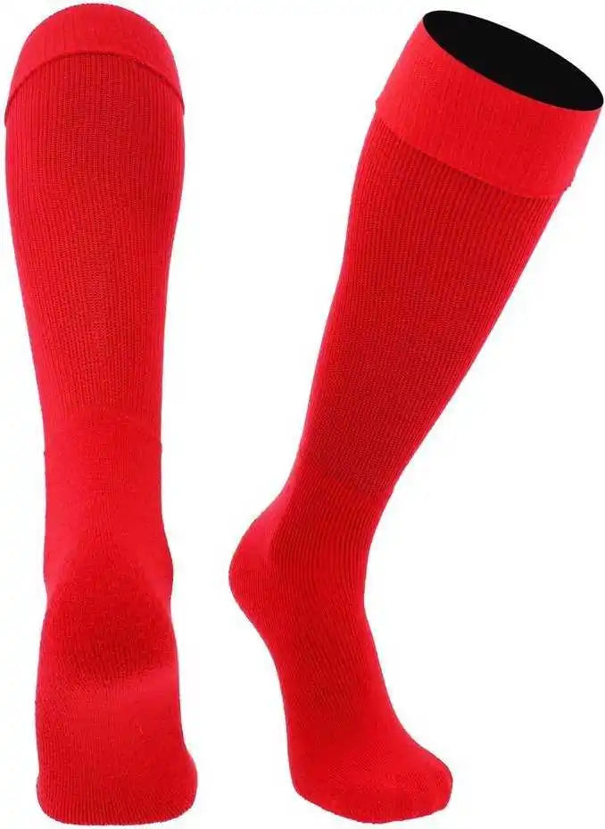 Tck Os Series Solid Soccer / Rugby Tube Socks - Scarlet
