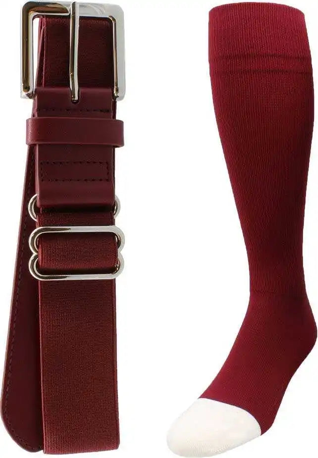 Tck Prosport Belt Knee High Sock Combo - Cardinal