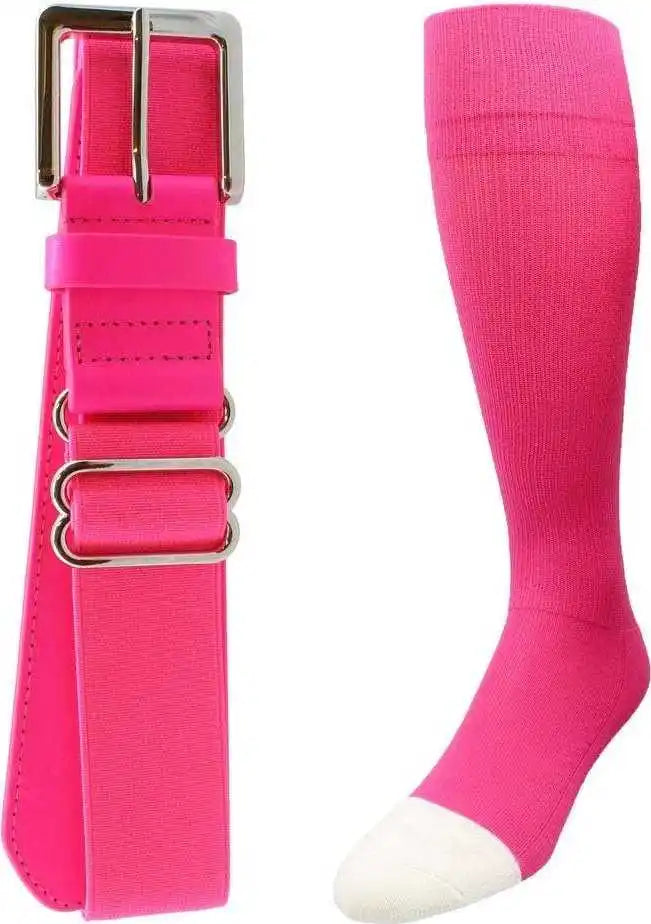 Tck Prosport Belt Knee High Sock Combo - Hot Pink