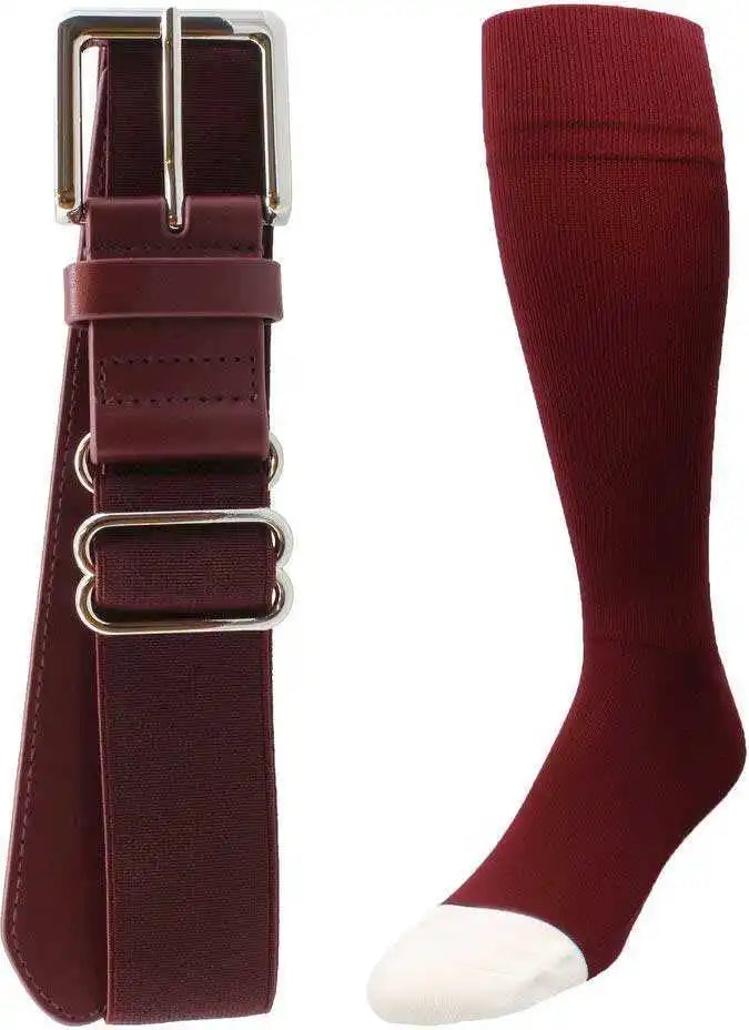 Tck Prosport Belt Knee High Sock Combo Maroon