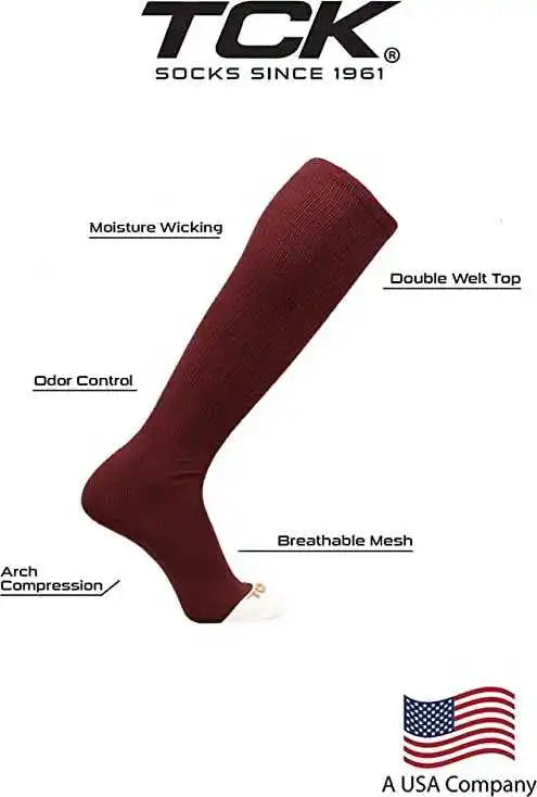 Tck Prosport Belt Knee High Sock Combo Maroon