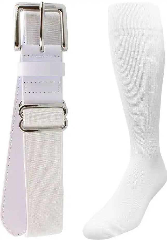 Tck Prosport Belt Knee High Sock Combo - White
