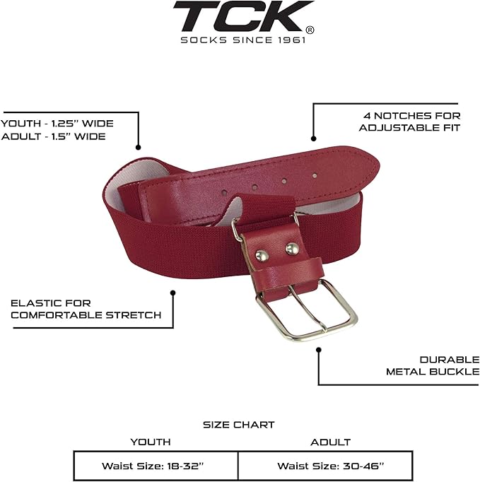 Tck Prosport Belt Over the Knee Sock Combo - Cardinal