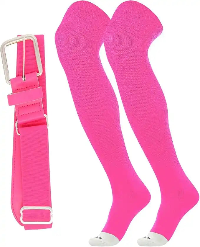 Tck Prosport Belt Over the Knee Sock Combo Hot Pink