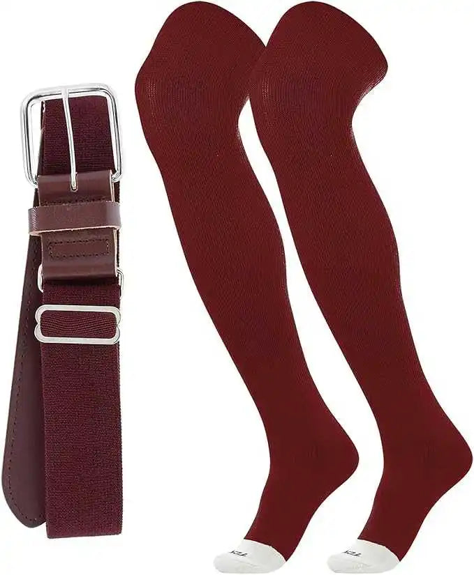Tck Prosport Belt Over the Knee Sock Combo - Maroon