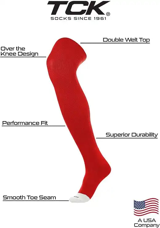 Tck Prosport Belt Over the Knee Sock Combo - Scarlet