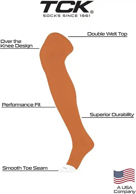 Tck Prosport Belt Over the Knee Sock Combo - Texas Orange