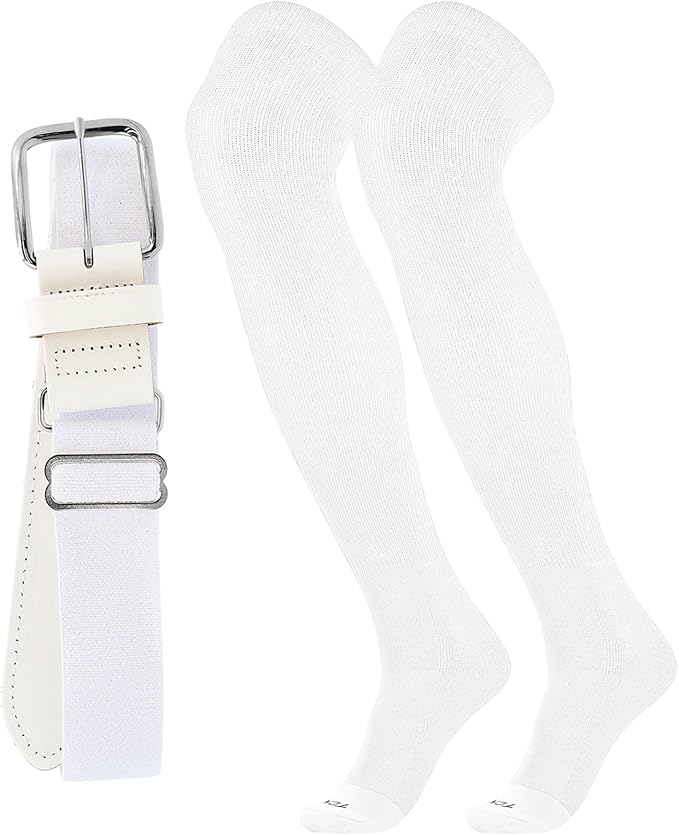 Tck Prosport Belt Over the Knee Sock Combo - White