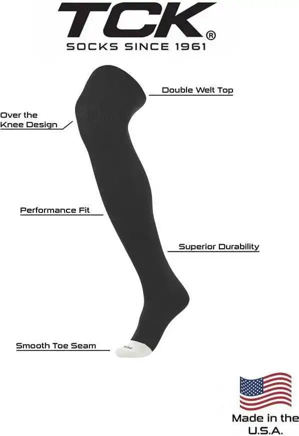 Tck Prosport Over the Knee Baseball Socks - Black