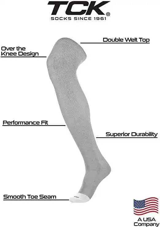 Tck Prosport Over the Knee Baseball Socks - Gray
