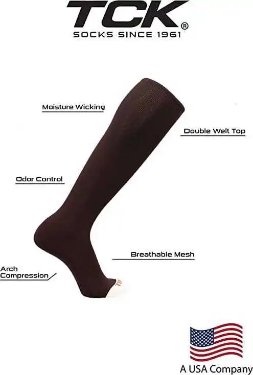 Tck Prosport Performance Knee High Tube Socks - Brown