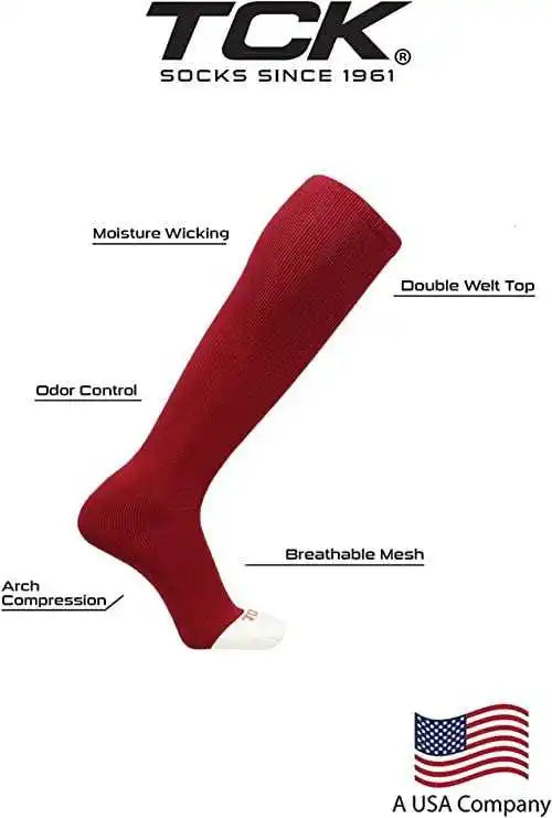 Tck Prosport Performance Knee High Tube Socks - Cardinal