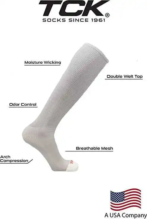 Tck Prosport Performance Knee High Tube Socks - Gray