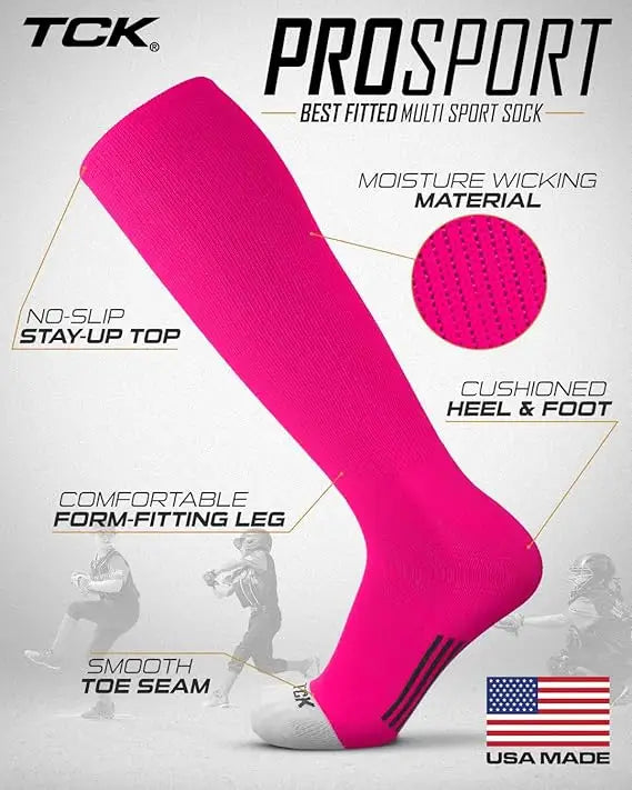 Tck Prosport Performance Knee High Tube Socks - Hot Pink