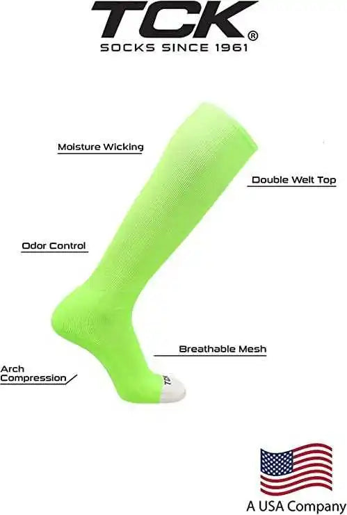 Tck Prosport Performance Knee High Tube Socks - Neon Green