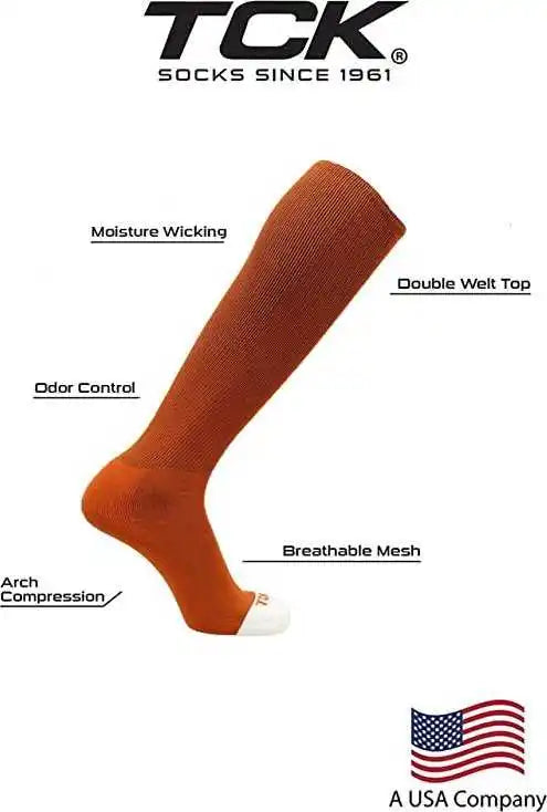 Tck Prosport Performance Knee High Tube Socks - Texas Orange