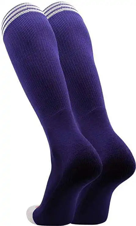 Tck Prosport Striped Knee High Tube Socks - Purple White