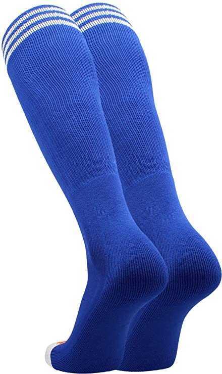 Tck Prosport Striped Knee High Tube Socks - Royal White