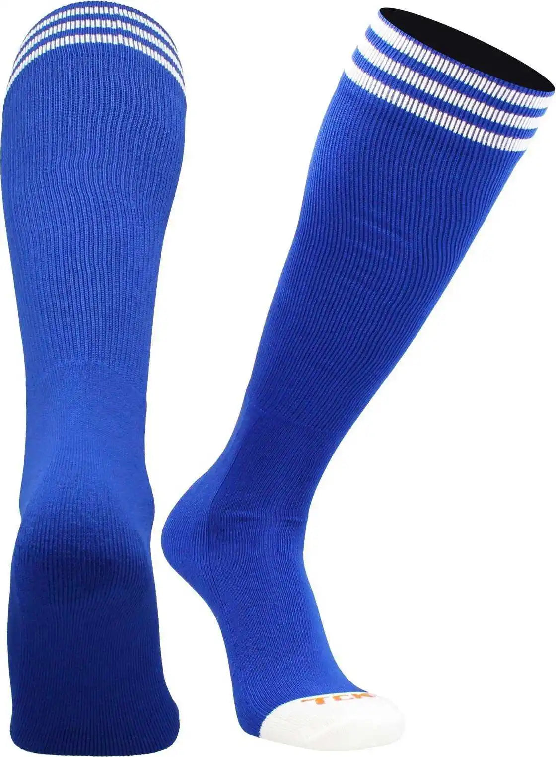 Tck Prosport Striped Knee High Tube Socks - Royal White