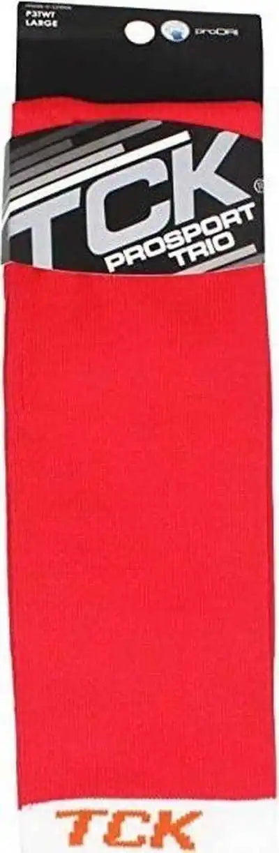 Tck Prosport Striped Knee High Tube Socks - Scarlet White
