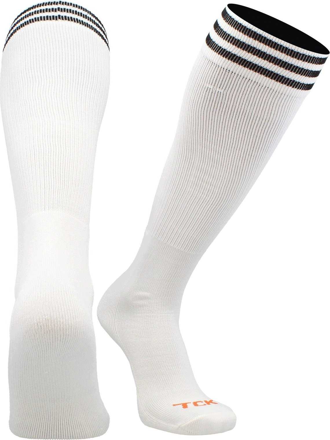 Tck Prosport Striped Knee High Tube Socks - White Black