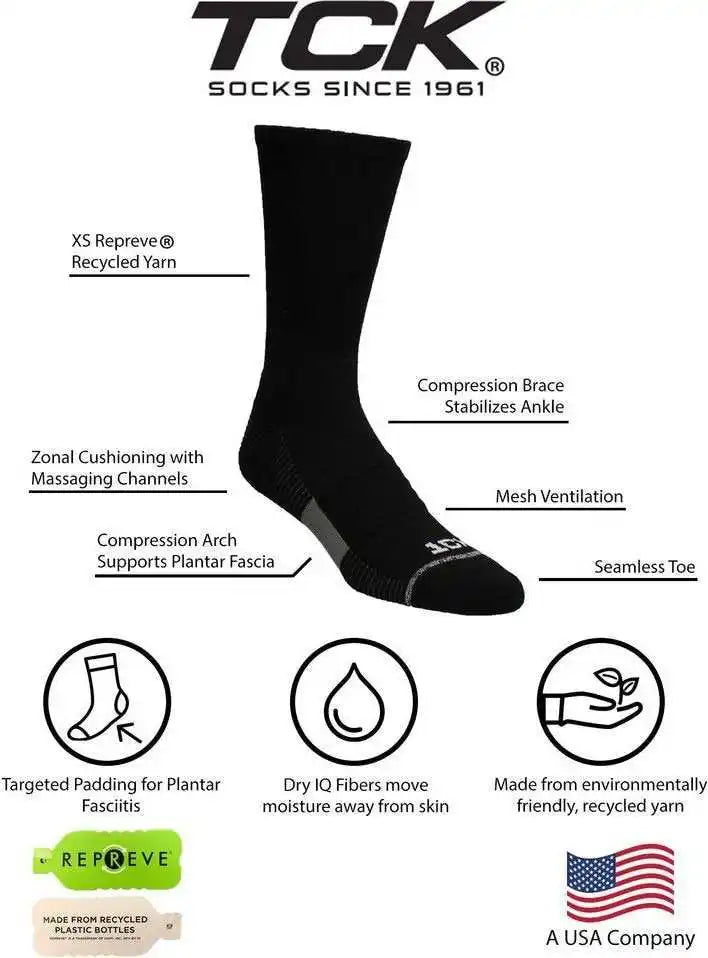 Tck Repreve Crew Socks (3 Pack) White