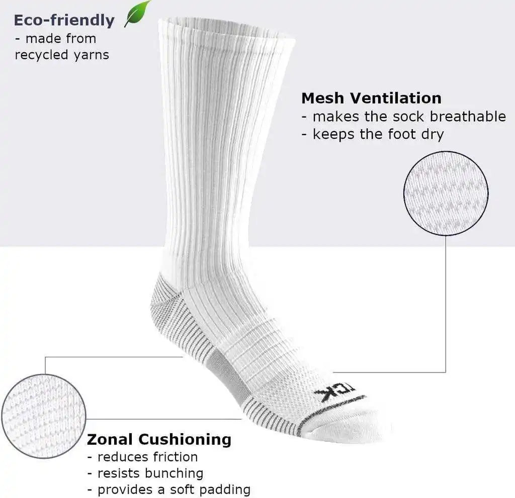 Tck Repreve Crew Socks (3 Pack) White