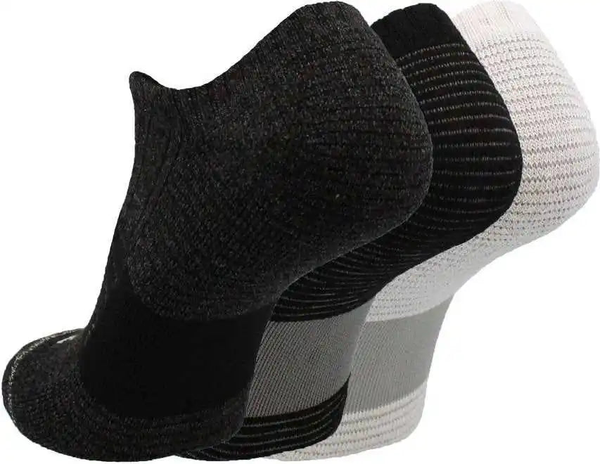 Tck Repreve Low Cut Socks (3 Pk 1 Pair of Each Color) - Black Graphite White