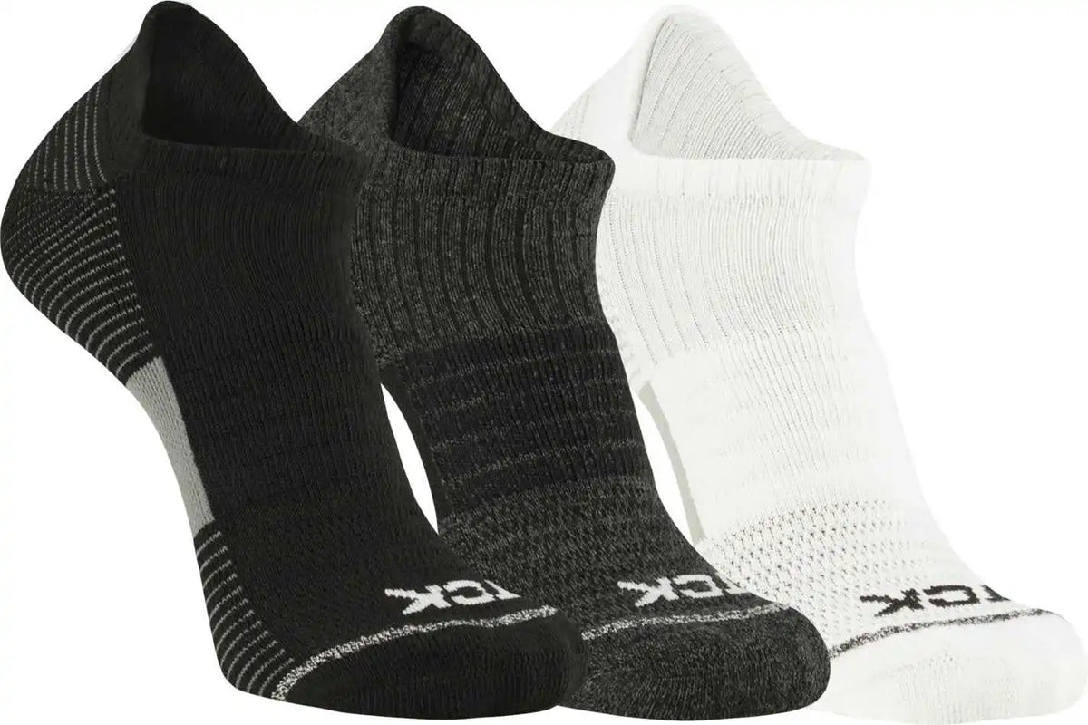 Tck Repreve Tab Socks (3 Pk 1 Pair of Each Color) - Black Graphite White