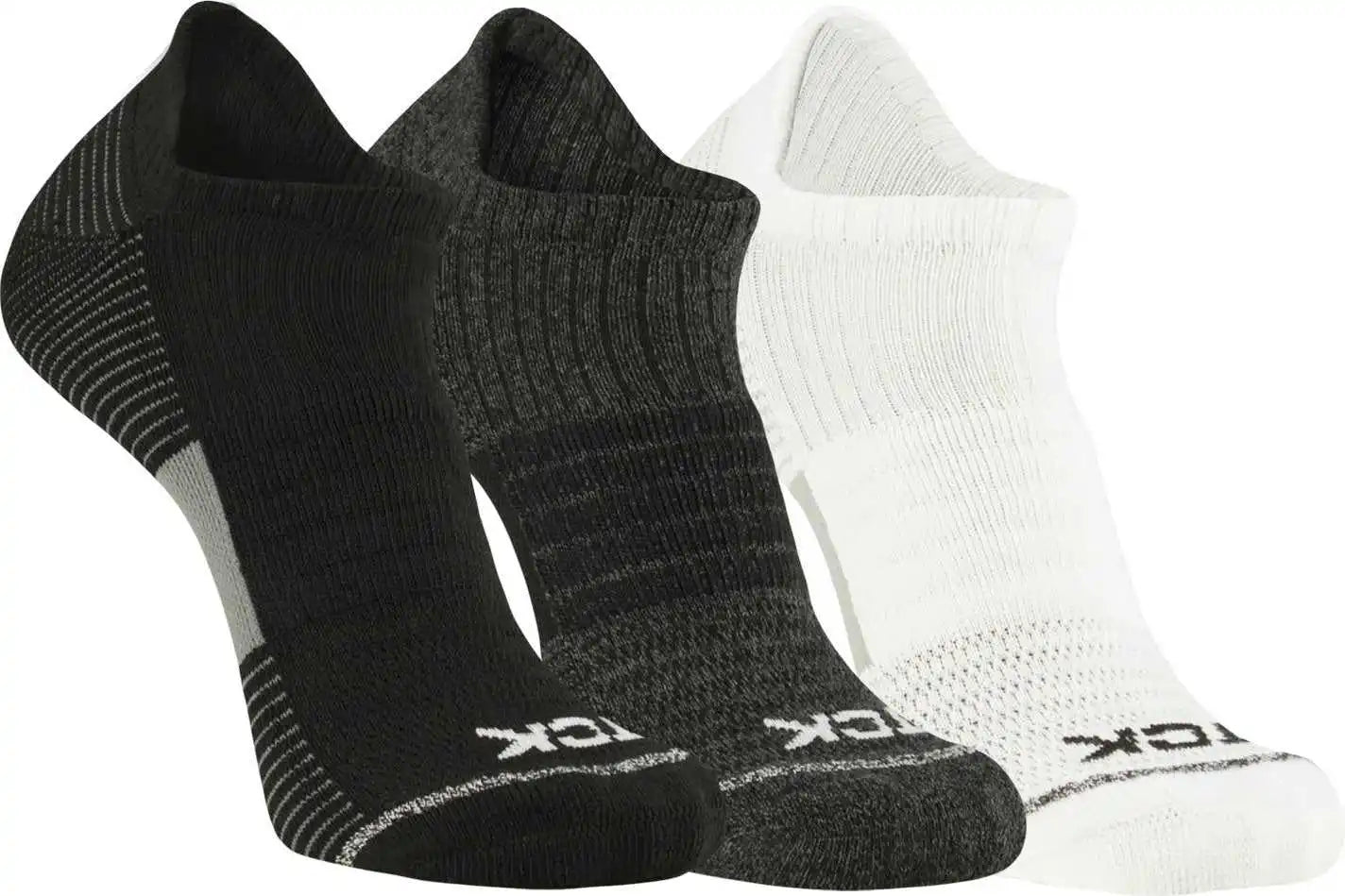 Tck Repreve Tab Socks (3 Pk 1 Pair of Each Color) Black Graphite White