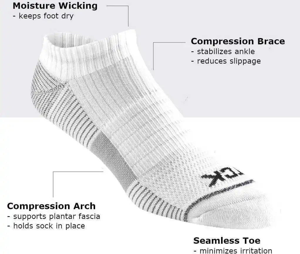 Tck Repreve Tab Socks (3 Pk 1 Pair of Each Color) Black Graphite White