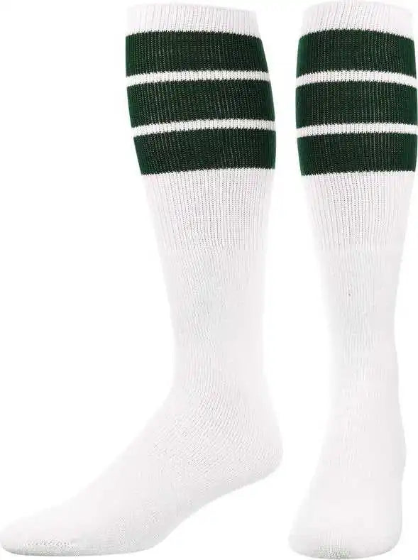 Tck Retro 3-stripe Knee High Multisport Tube Socks - White Dark Green