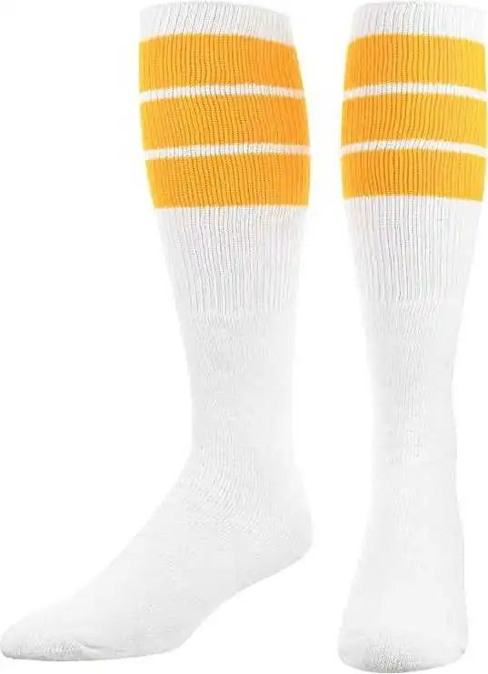 Tck Retro 3-stripe Knee High Multisport Tube Socks - White Gold
