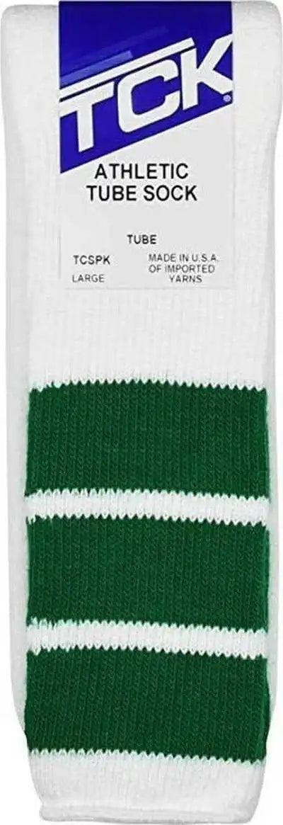 Tck Retro 3-stripe Knee High Multisport Tube Socks - White Kelly