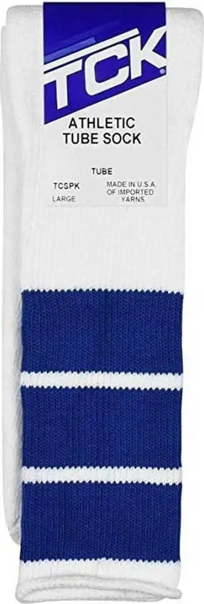 Tck Retro 3-stripe Knee High Multisport Tube Socks - White Royal