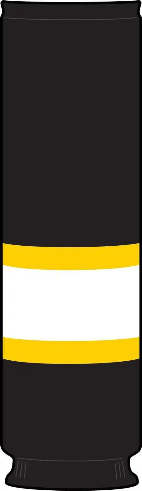 Tck Rib Knit Hockey Sock - Bos Black Gold White