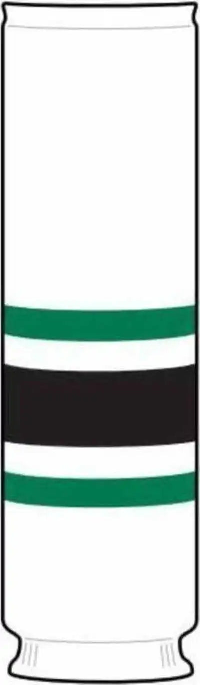 Tck Rib Knit Hockey Sock - Dal White Kelly Black